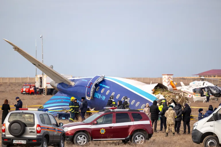 Azerbaijan Airlines Plane Crashes and Catches Fire in Kazakhstan