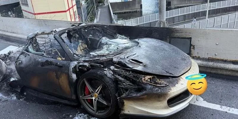 10سالہ بچت کے بعد خریدی گئی 8 کروڑ سے زائد کی فراری منٹوں میں جل کر راکھ