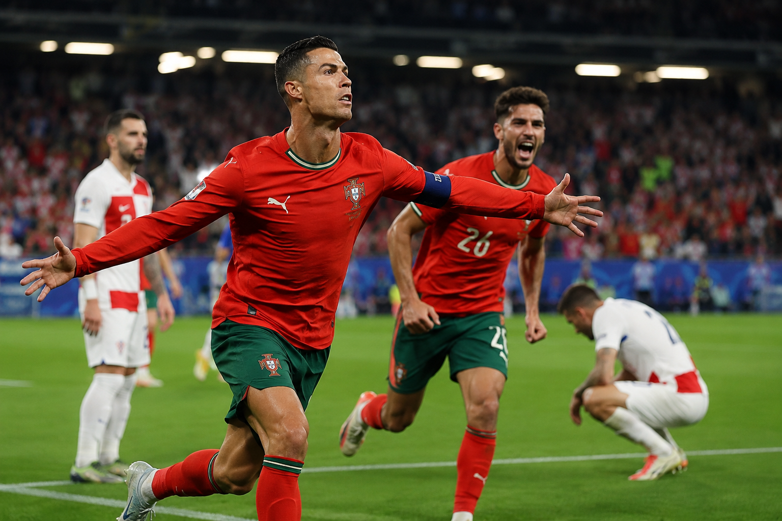 Portugal sofre, dá a volta à Croácia e garante lugar nos oitavos de final do Mundial
