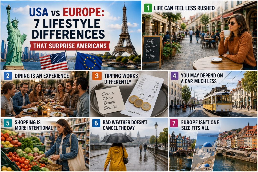 USA vs Europe: 7 Everyday Lifestyle Differences That Surprise Americans